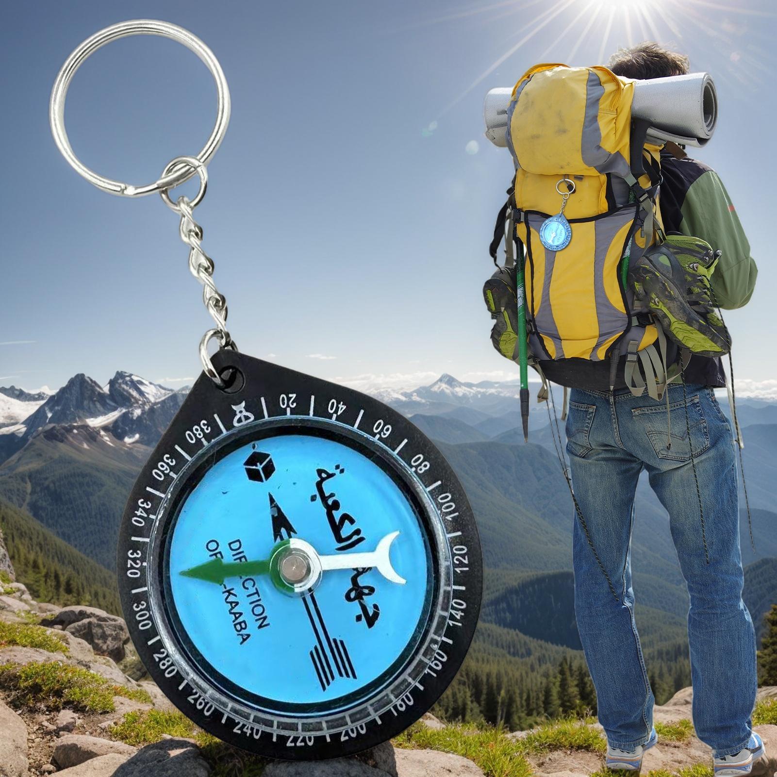 Outdoor Adventure Guide - Multi-Functional Travel Compass Keychain for Prayer,