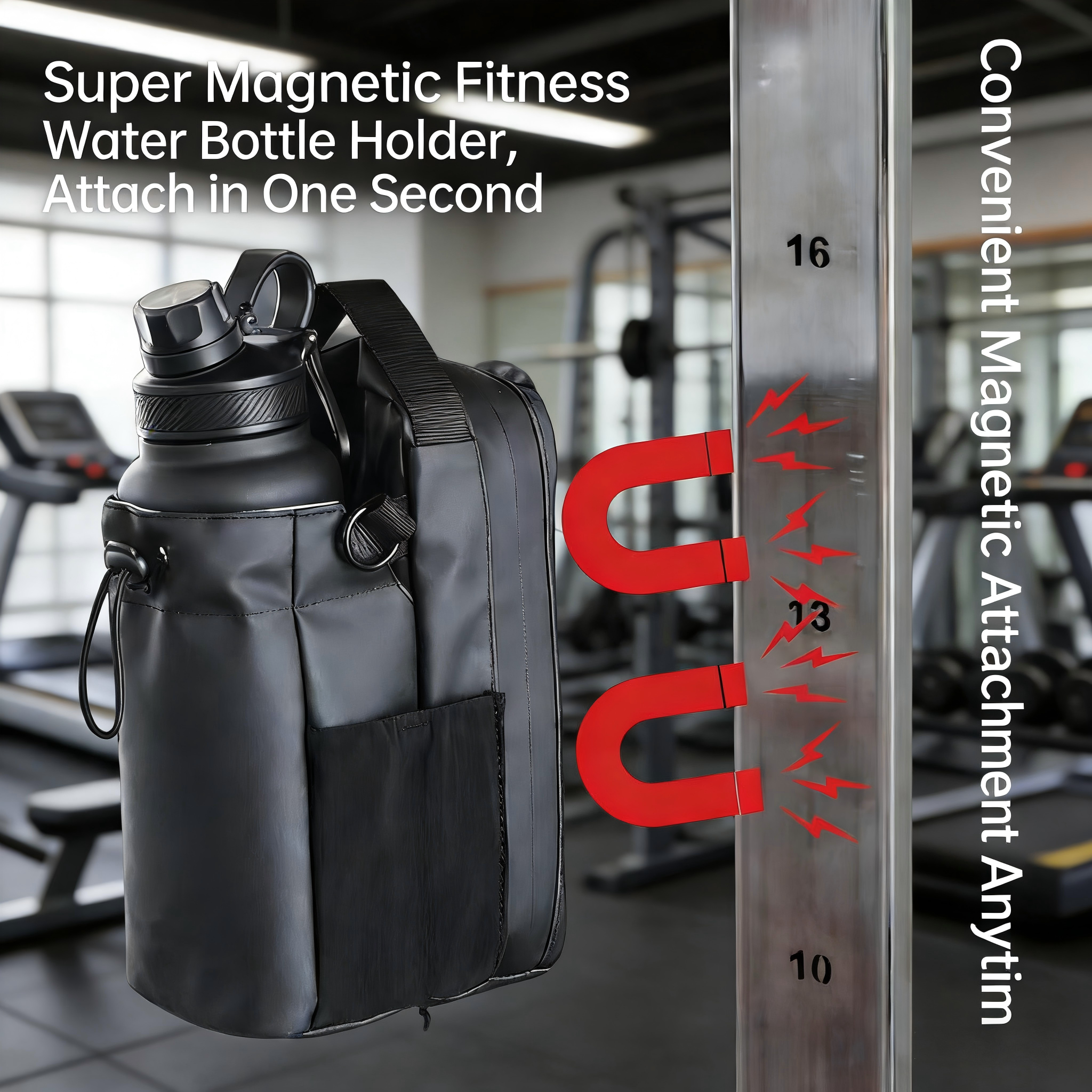 Chalk Bag Bouldering - Strong Magnetic Gym Water Bottle Holder