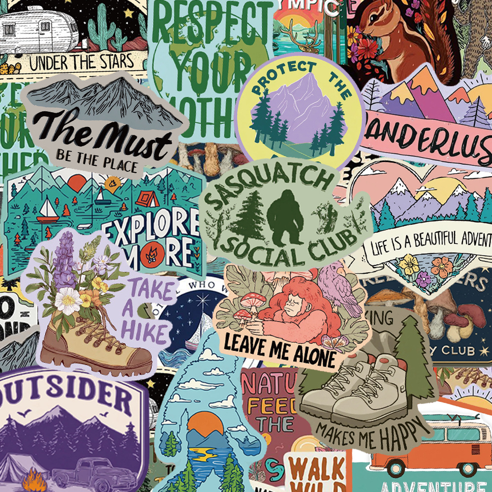 Outdoor Adventure For Kids - 10/30/50pcs Cartoon Outdoor Nature Stickers Wild
