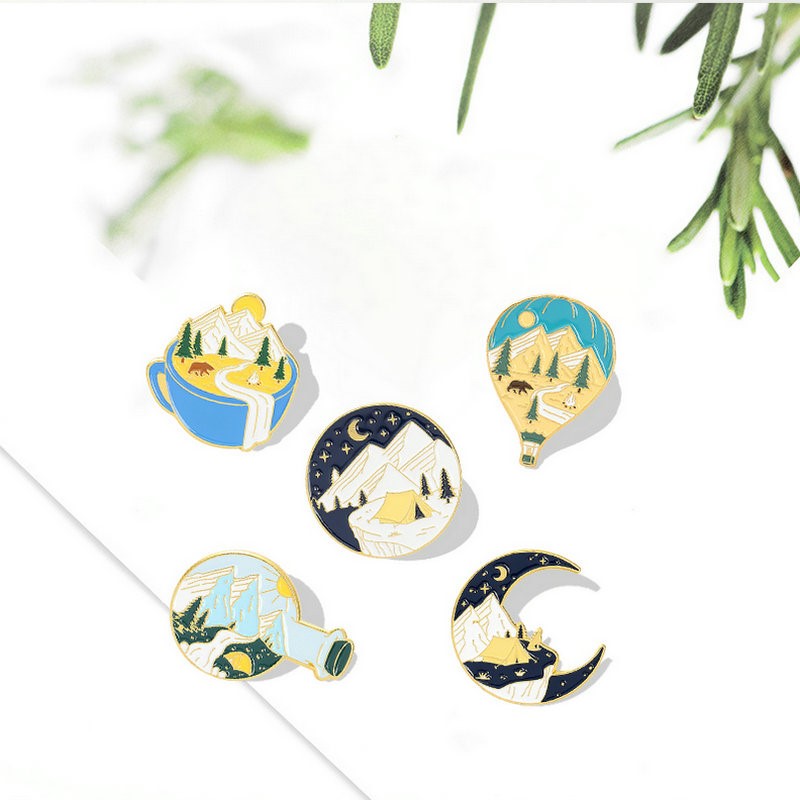 Outdoor Adventure Friends - Camping Adventure Enamel Pins Custom Outdoors
