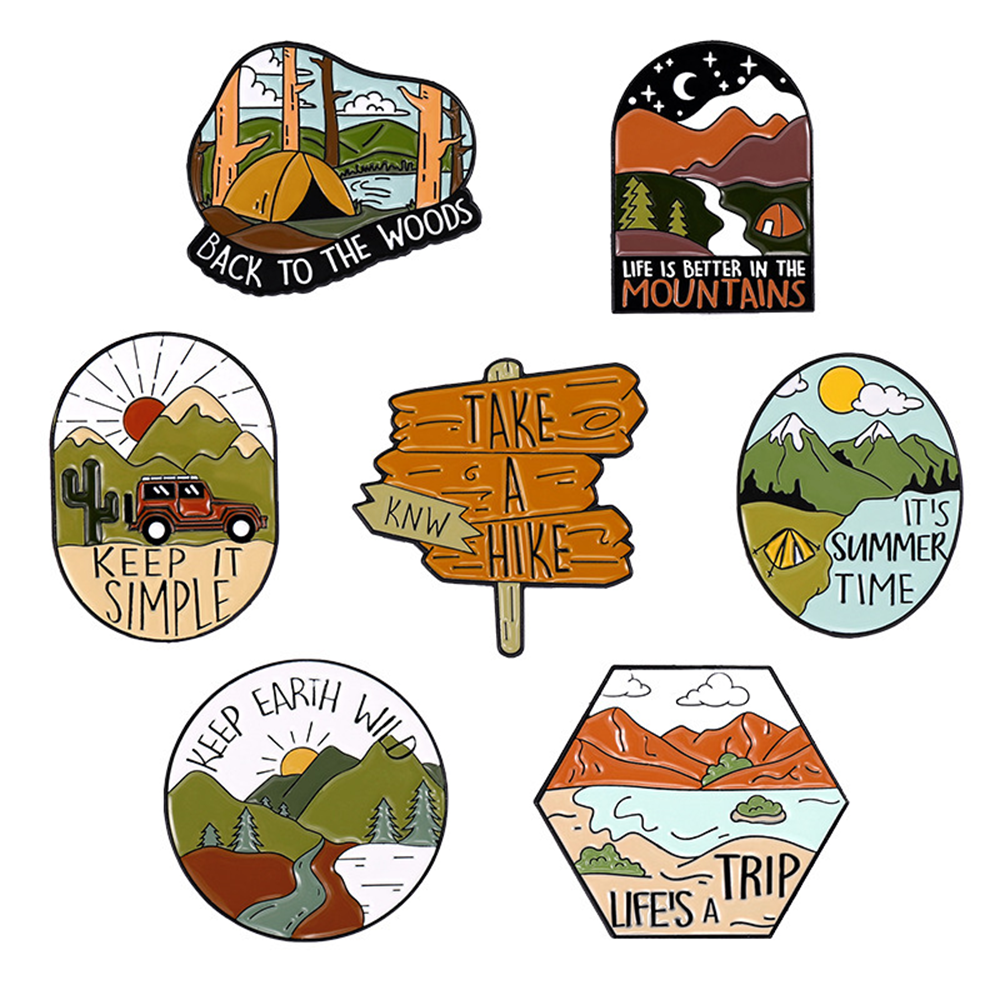 Outdoor Adventure Friends - Outdoor Adventure Enamel Pins Camping Hiking