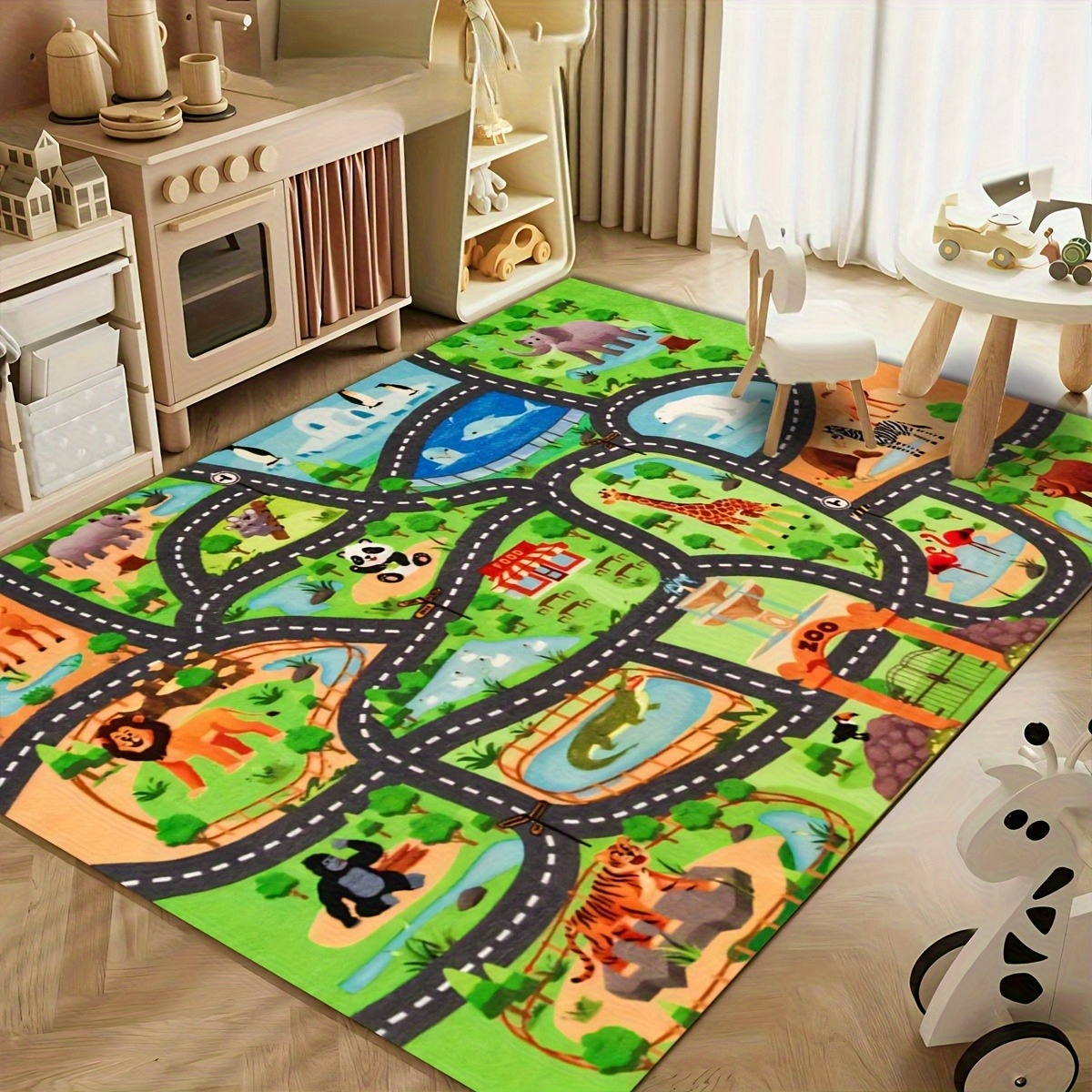 Outdoor Adventure For Kids - Vibrant Zoo Animal Adventure Print Kids