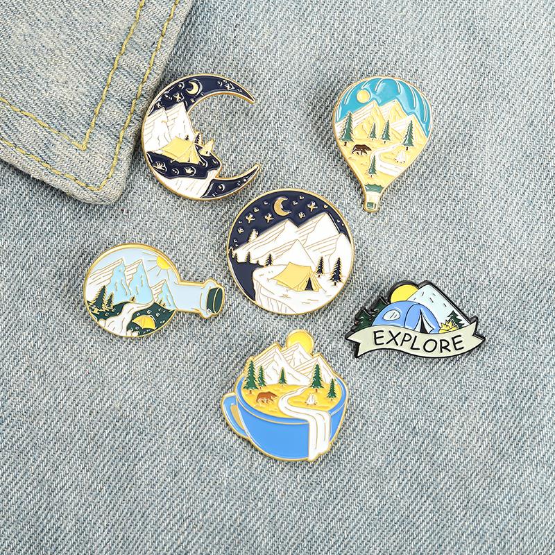 Outdoor Adventure Friends - Camping Adventure Enamel Pins Custom Outdoors