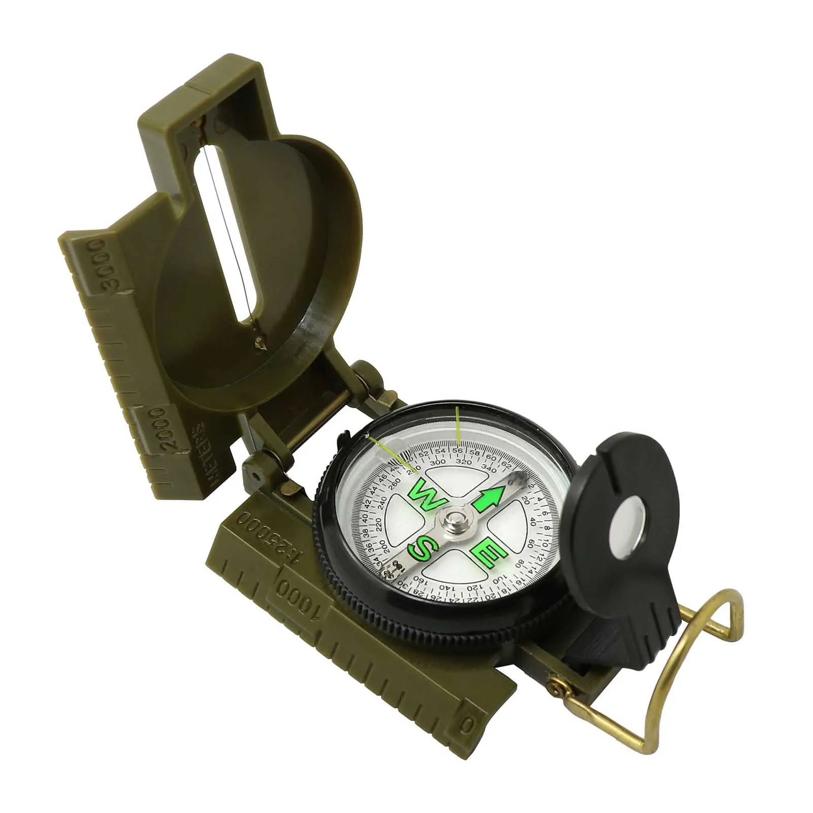 Outdoor Adventure Guide - Portable Multi-functional Phosphorescent Lensatic Compass for