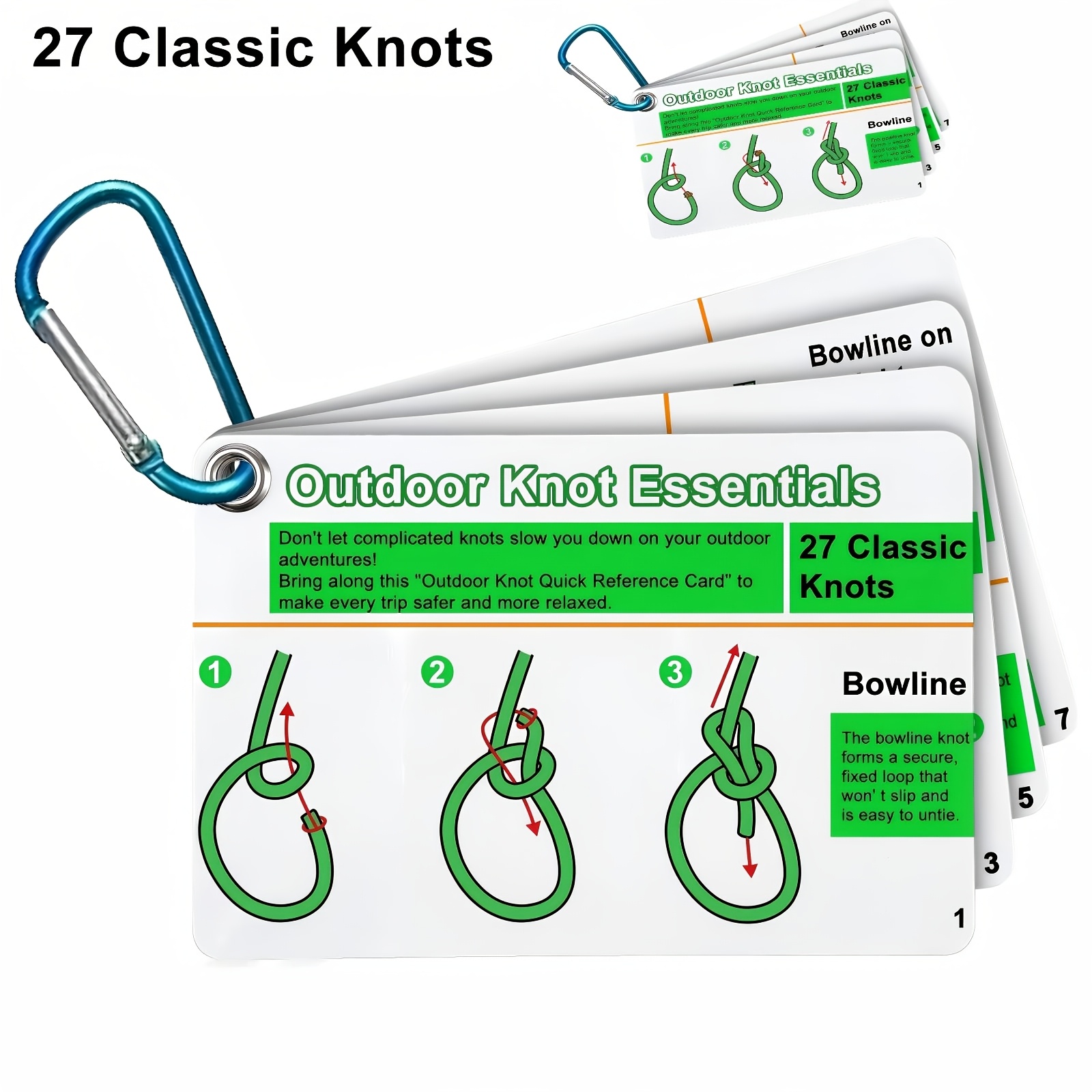 Outdoor Adventure Guide - Outdoor Knots Pocket Guide Waterproof Cards