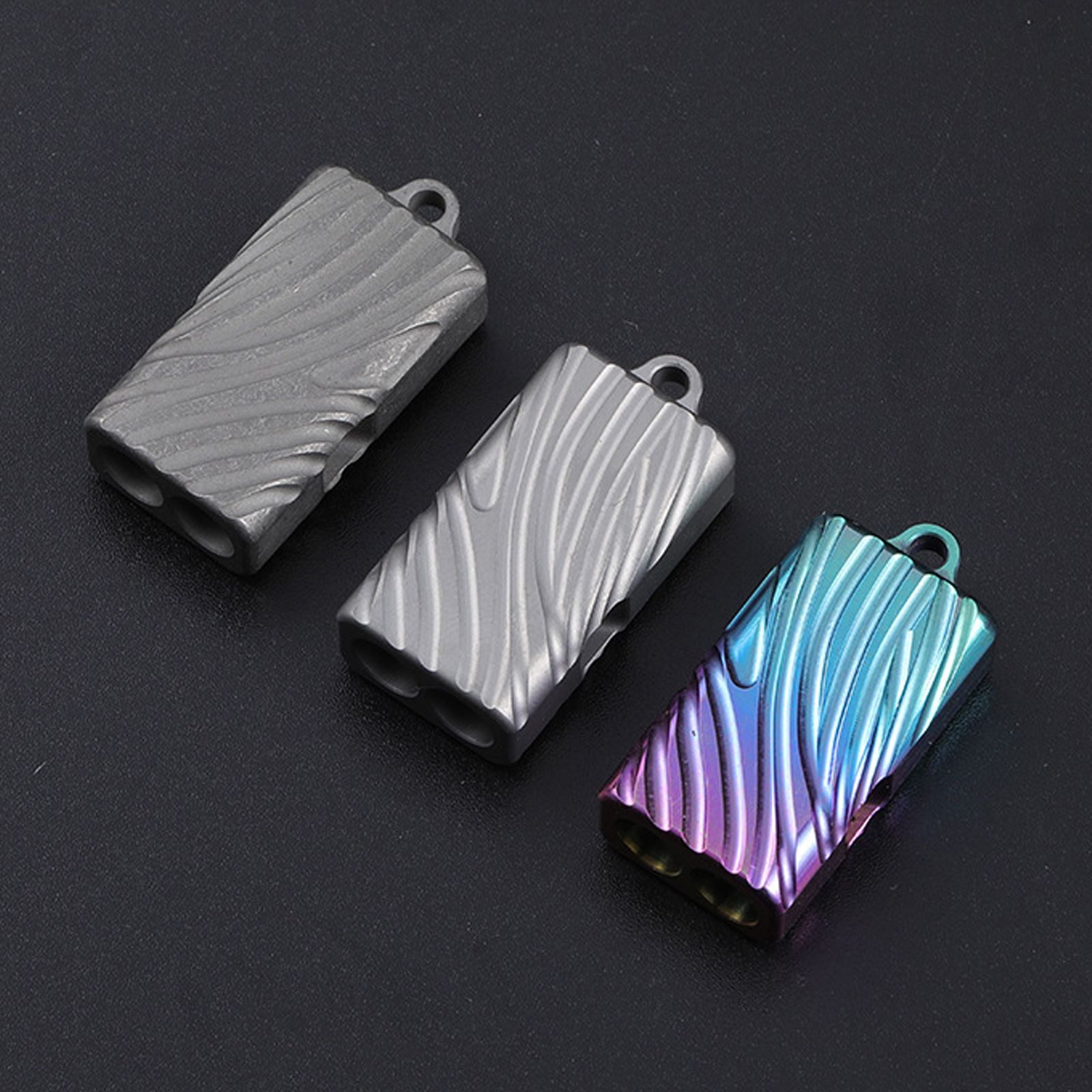 Outdoor Adventure Youtube - Titanium Alloy TC4 Dual Tube Whistle