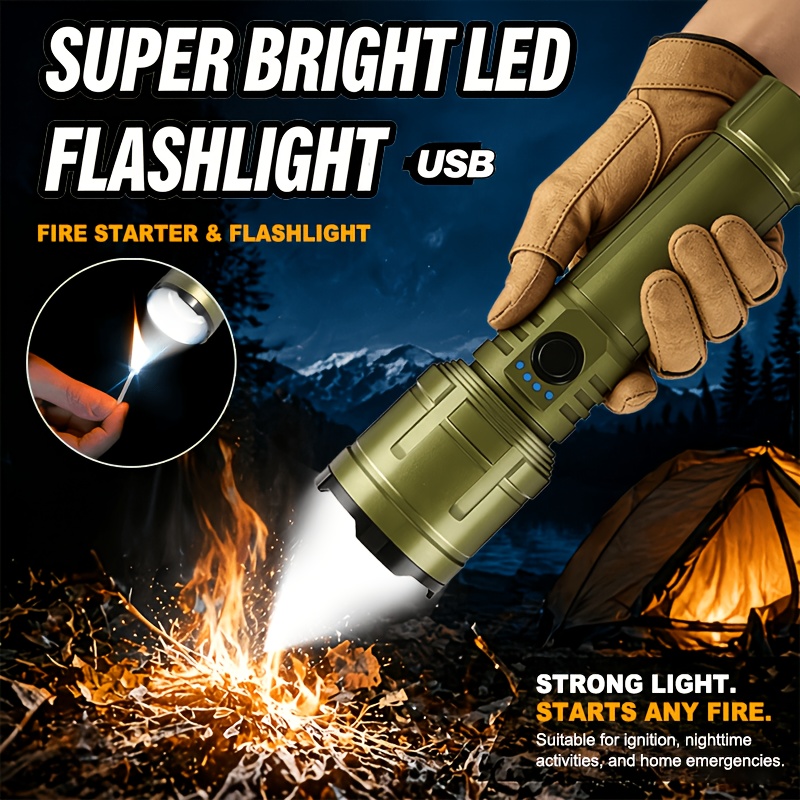 Outdoor Adventure Trips - Flashlight Lighter & Power Bank Combo,Rechargeable,Zoomable
