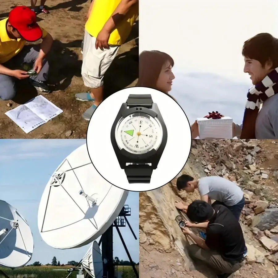 Outdoor Adventure Guide - Waterproof Pocket Compass with Anti-Slip Strap,Sensitive