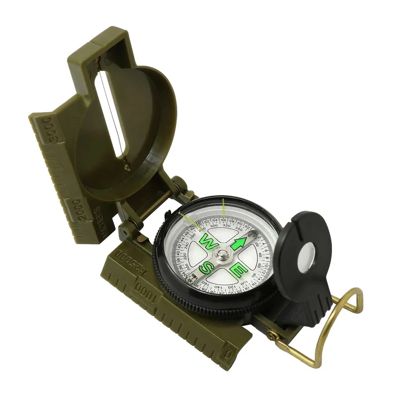 Outdoor Adventure Guide - Portable Multifunctional Lensatic Compass with Phosphorescent,