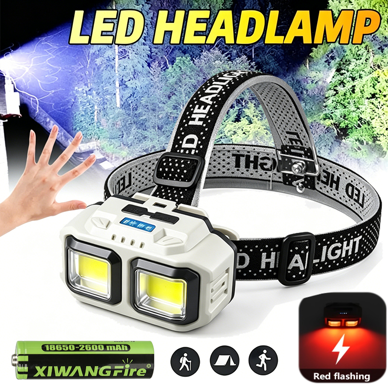 Headlamp Waterproof Rechargeable - COB LED Headlamp Rechargeable Headlight,Waterproof Work