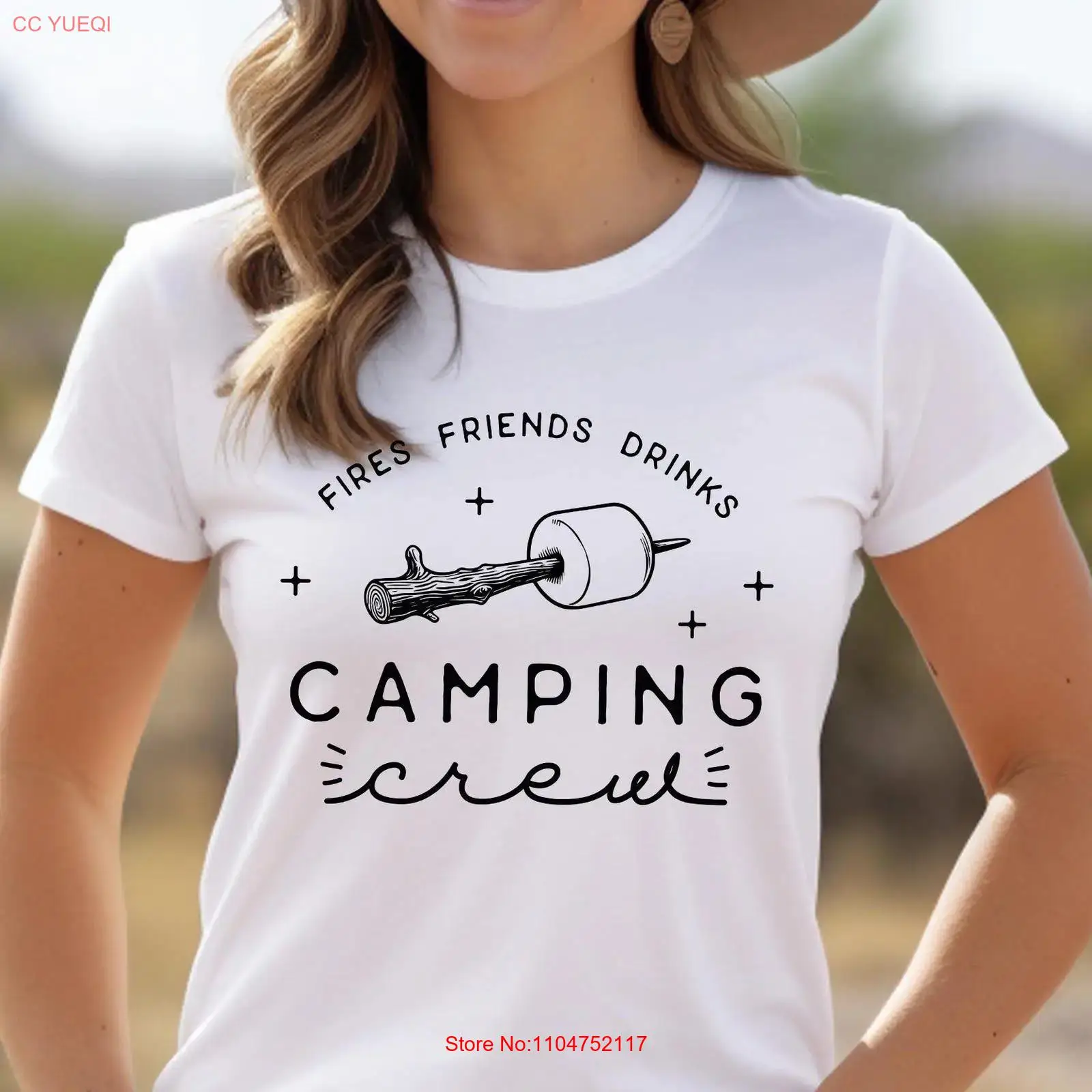 Outdoor Adventure Friends - Camping Crew T Shirt Fires Friends