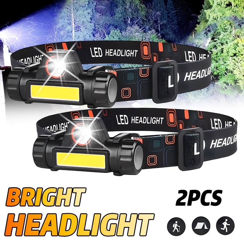 Headlamp Waterproof Rechargeable - Rechargeable COB LED USB Headlamp Strong