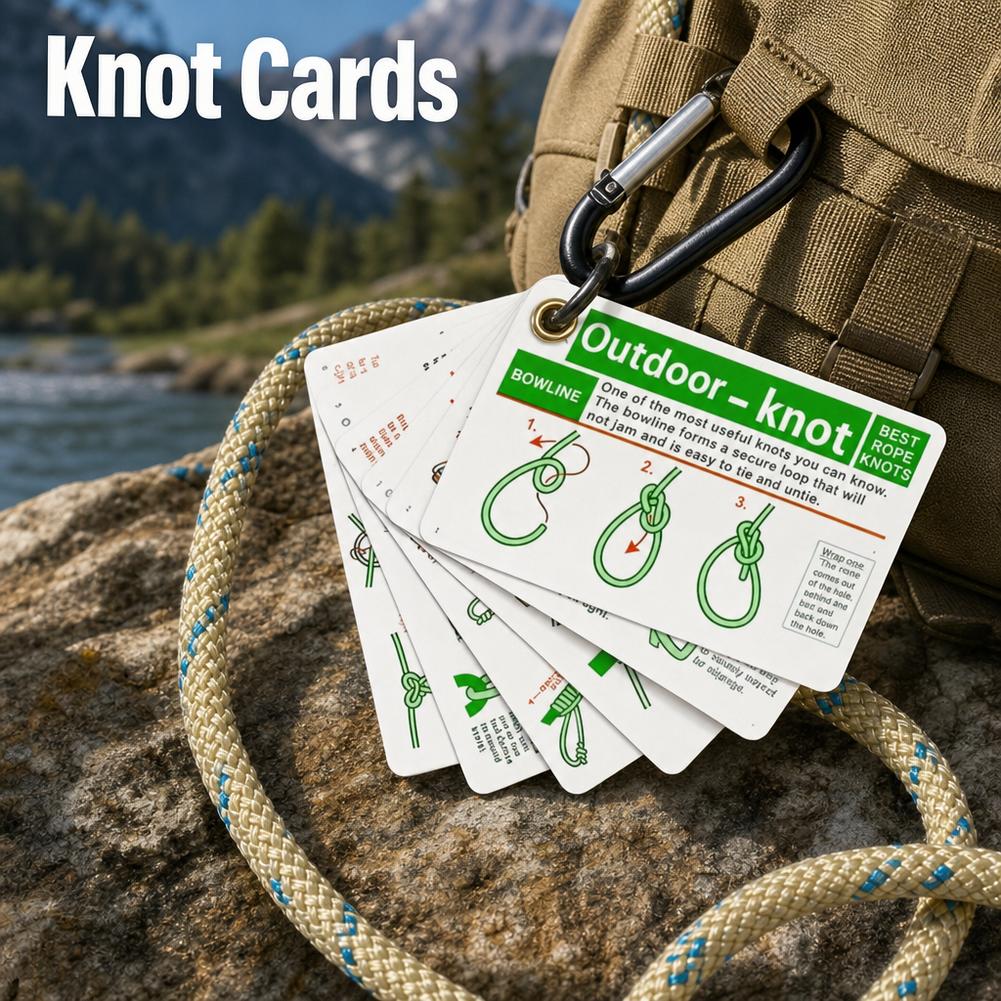 Outdoor Adventure Guide - Outdoor Knots Pocket Guide Waterproof Cards
