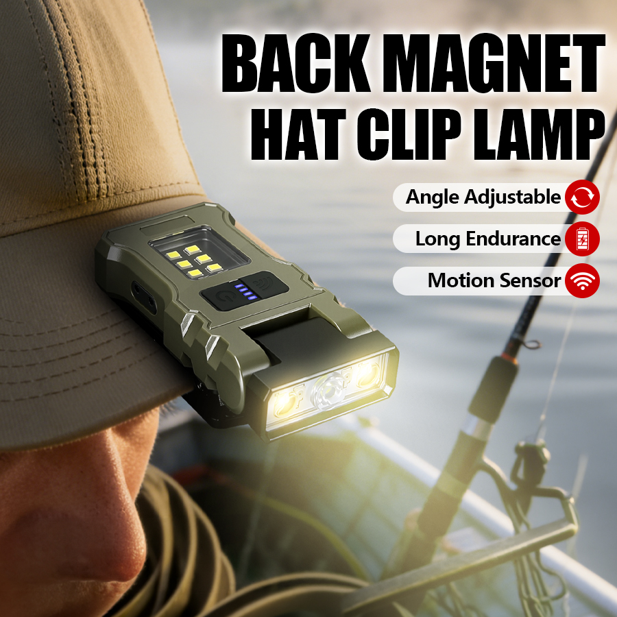 Headlamp Waterproof Rechargeable - 400LM USB C Headlamp,Magnetic Clip-on Rechargeable