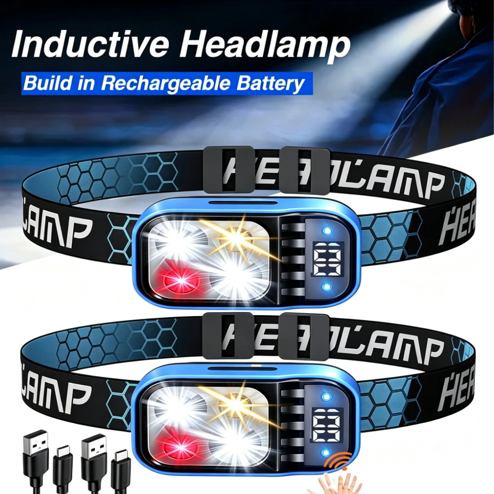 High Power Rechargeable LED He - Headlamp Waterproof Rechargeable 评论和价格