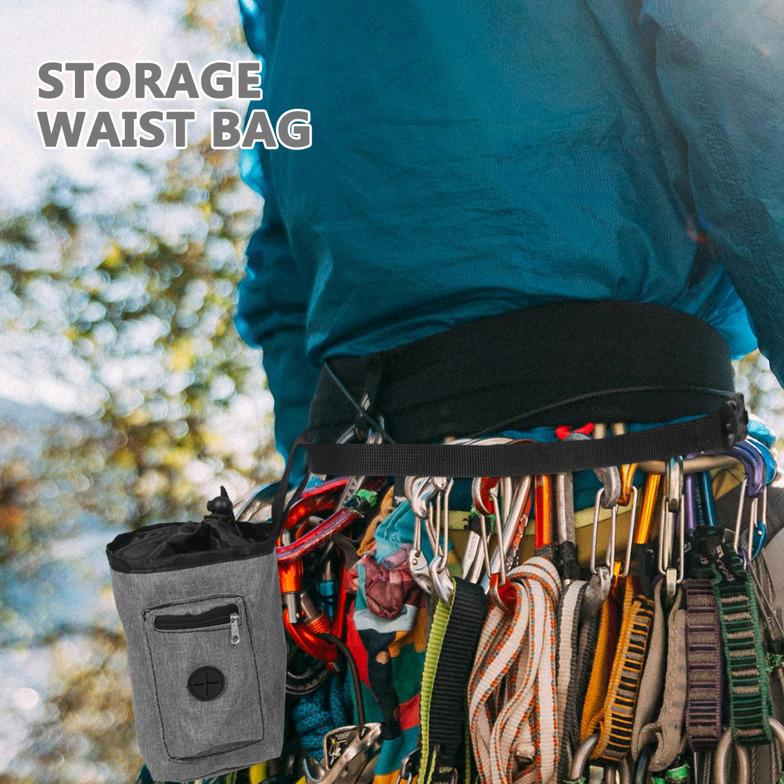 Anti Slip Gray Climbing Chalk  - Chalk Bag Bouldering 评论和价格