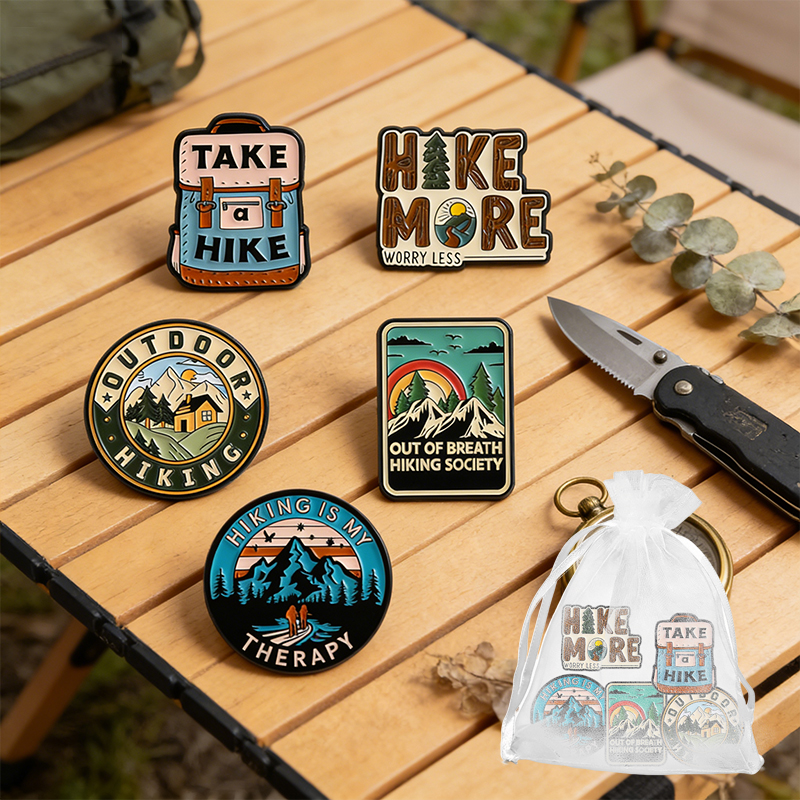 5pcs/set Outdoor Hiking Enamel - Outdoor Adventure Friends 评论和价格
