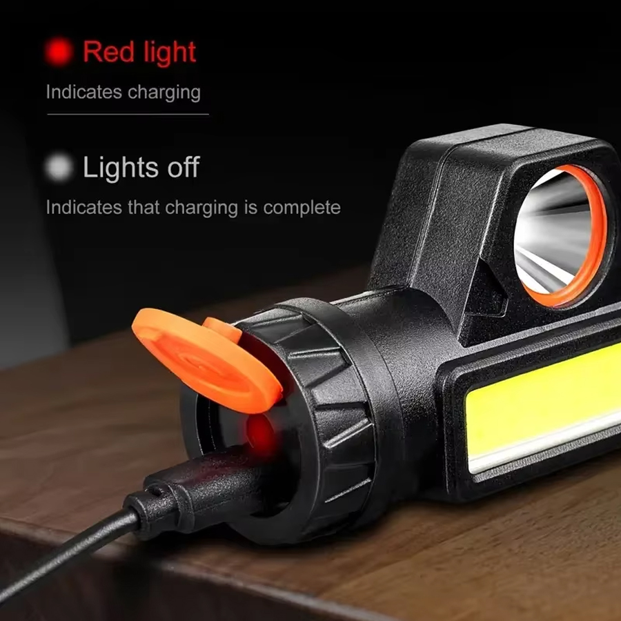 1-3PCS Rechargeable COB LED He - Headlamp Waterproof Rechargeable 评论和价格