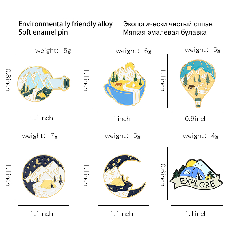Camping Adventure Enamel Pins  - Outdoor Adventure Friends 评论和价格