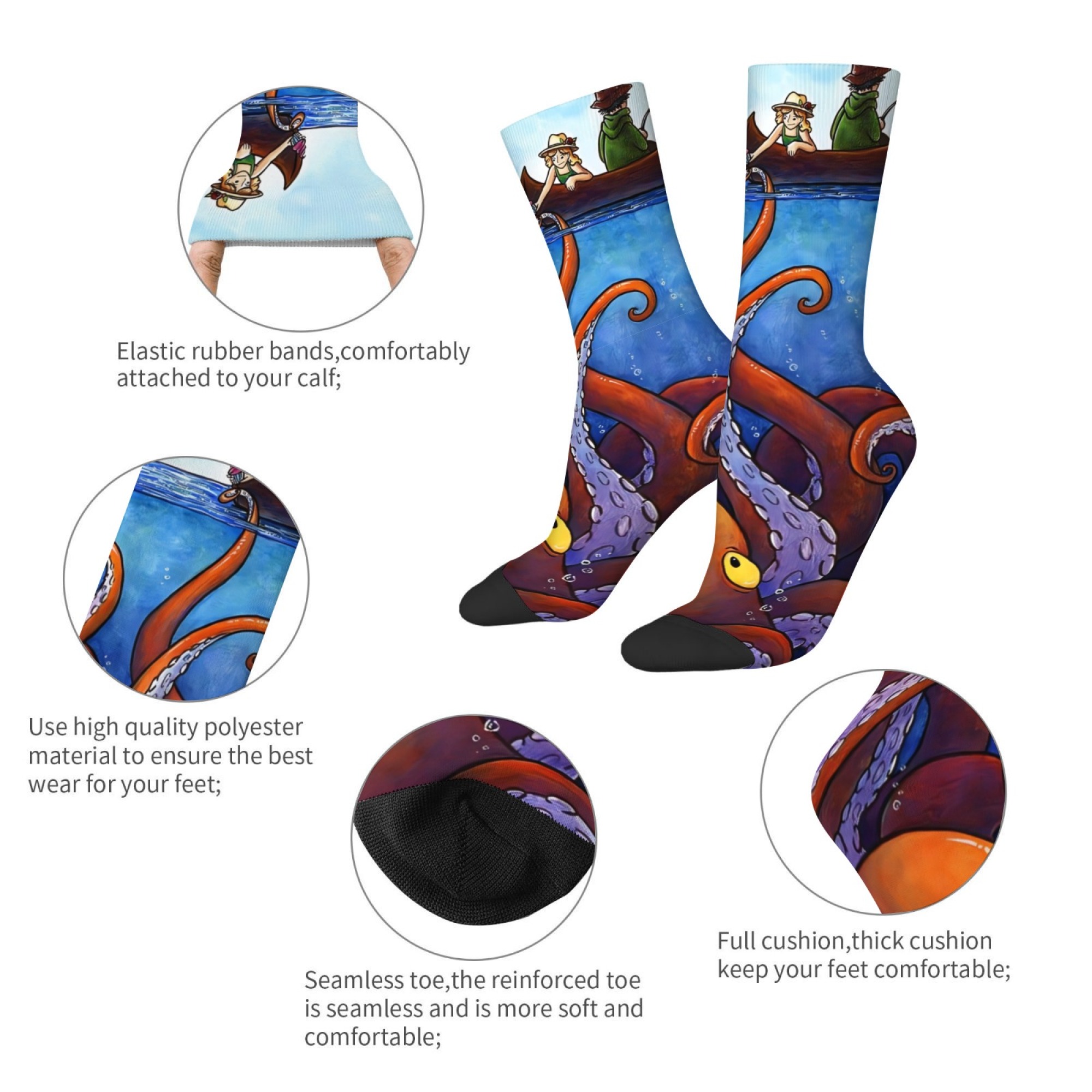 Ocean Adventure Print Socks So - Outdoor Adventure Youtube 评论和价格