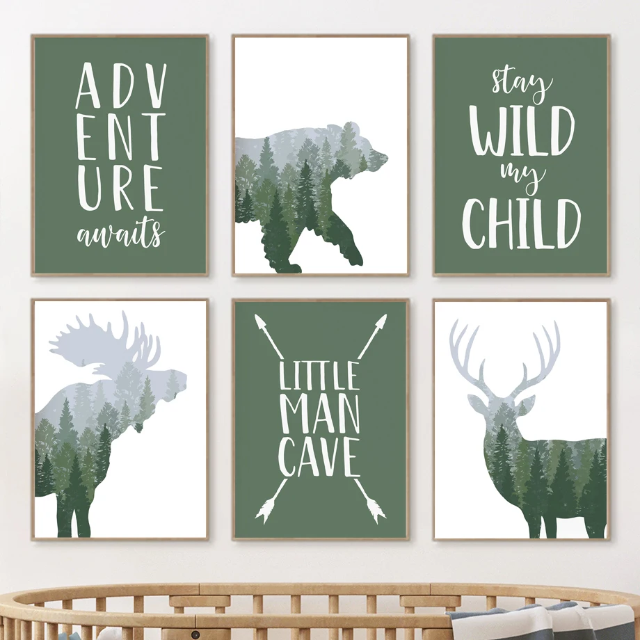 Green Woodland Deer Bear Moose - Outdoor Adventure For Kids 评论和价格