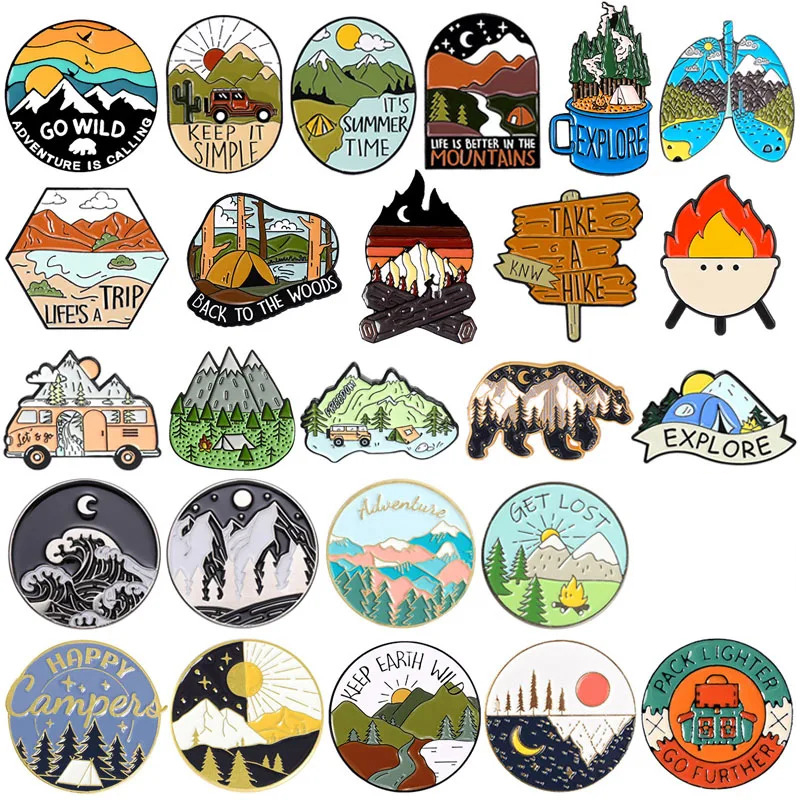Outdoor Adventure Enamel Pins  - Outdoor Adventure Friends 评论和价格