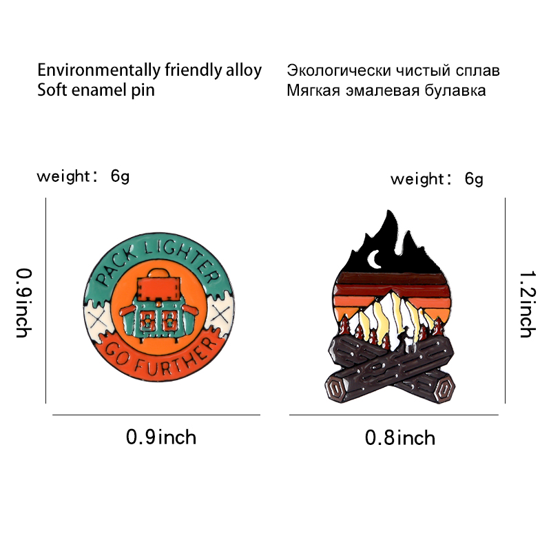 Outdoors Bonfire Enamel Pin Cu - Outdoor Adventure Friends 评论和价格