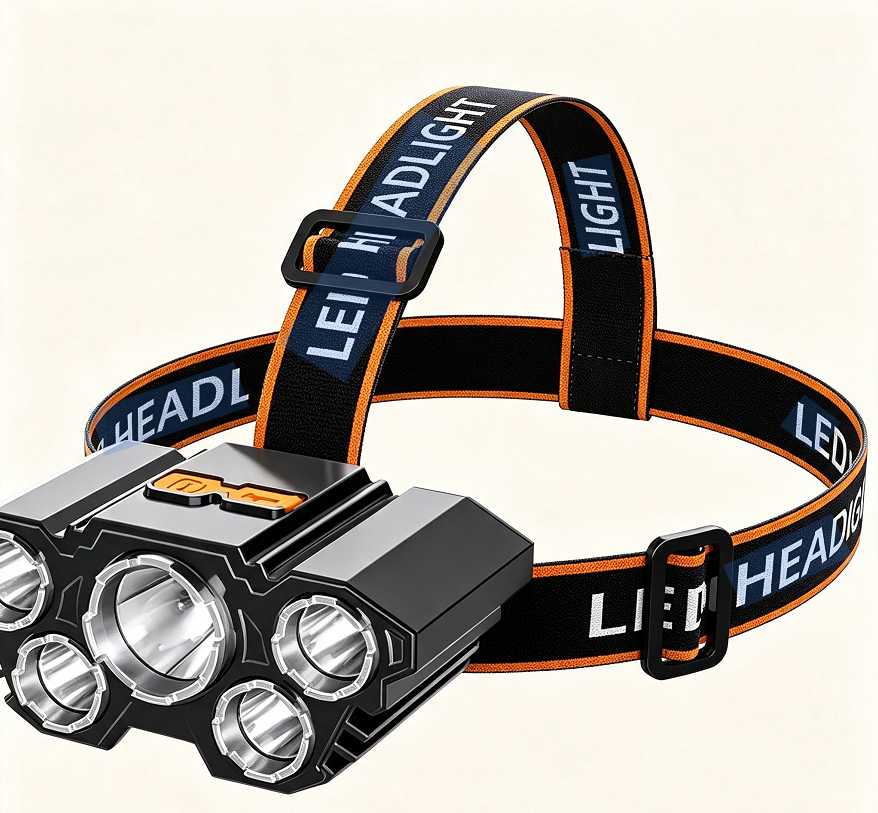 HTMCK LED Five-Headed Fishing  - Headlamp Waterproof Rechargeable 评论和价格