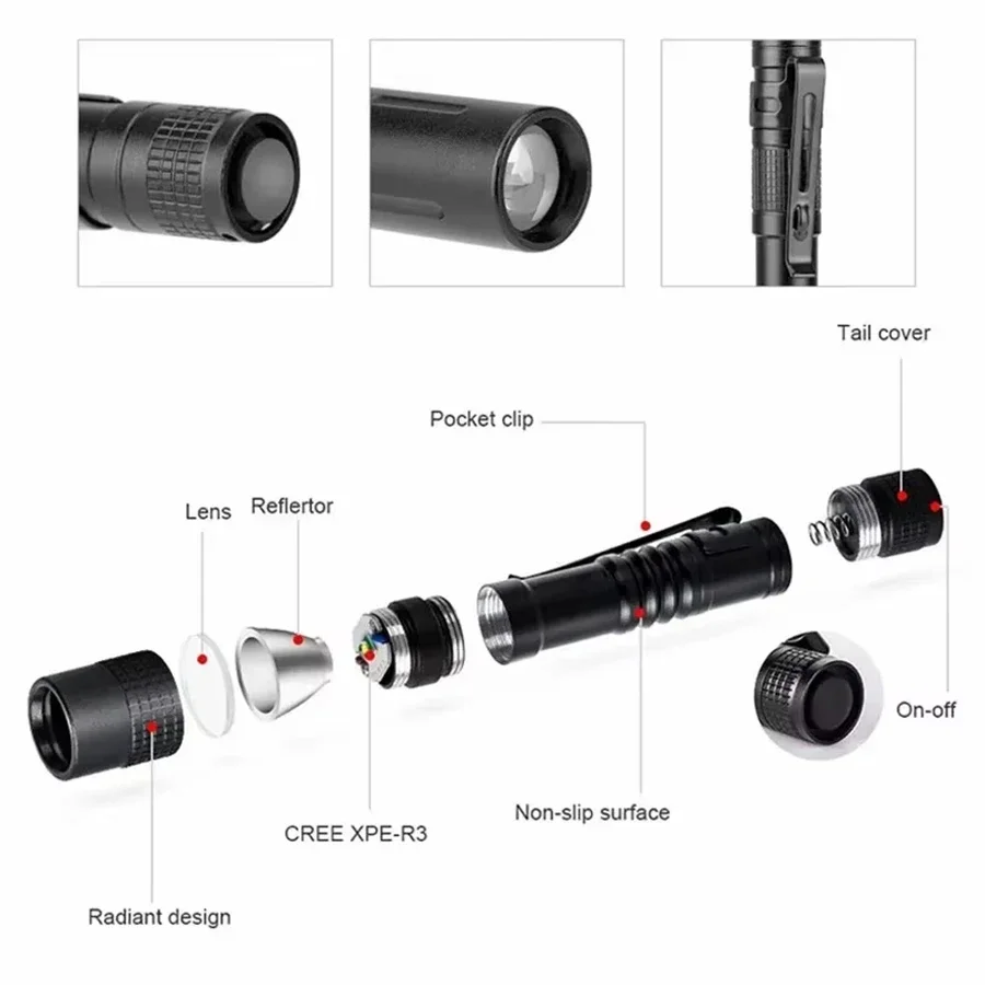 1-4PCS Mini Portable LED Pen L - Outdoor Adventure Trips 评论和价格
