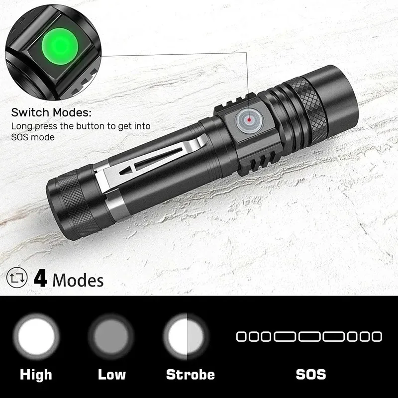 T6 LED Rechargeable Flashlight - Outdoor Adventure Trips 评论和价格