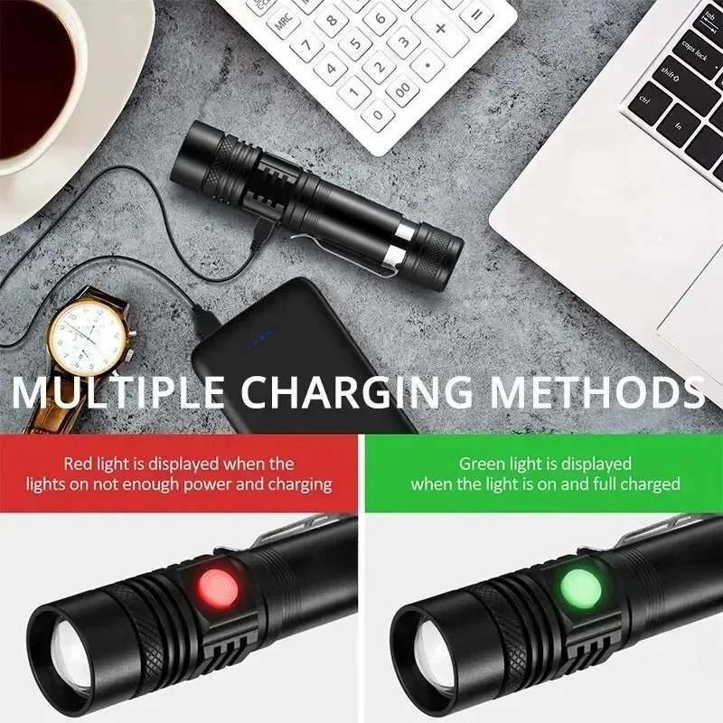T6 LED Rechargeable Flashlight - Outdoor Adventure Trips 评论和价格