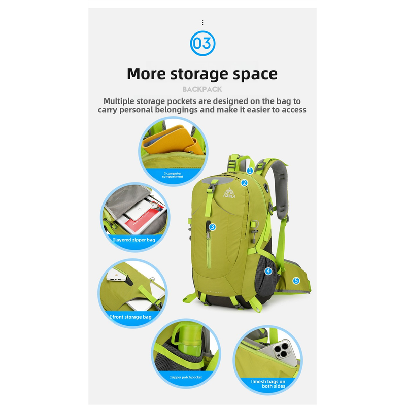 AZELA 36-55L Hiking Backpack L - Outdoor Adventure Backpack 评论和价格