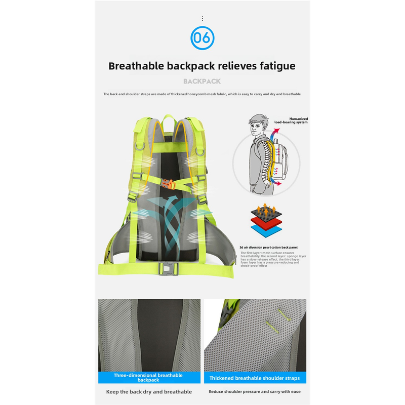 AZELA 36-55L Hiking Backpack L - Outdoor Adventure Backpack 评论和价格