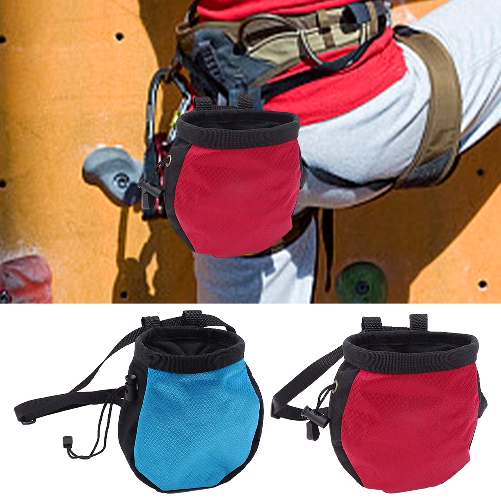 Rock Climbing Chalk Bag W/Adju - Chalk Bag Bouldering 评论和价格