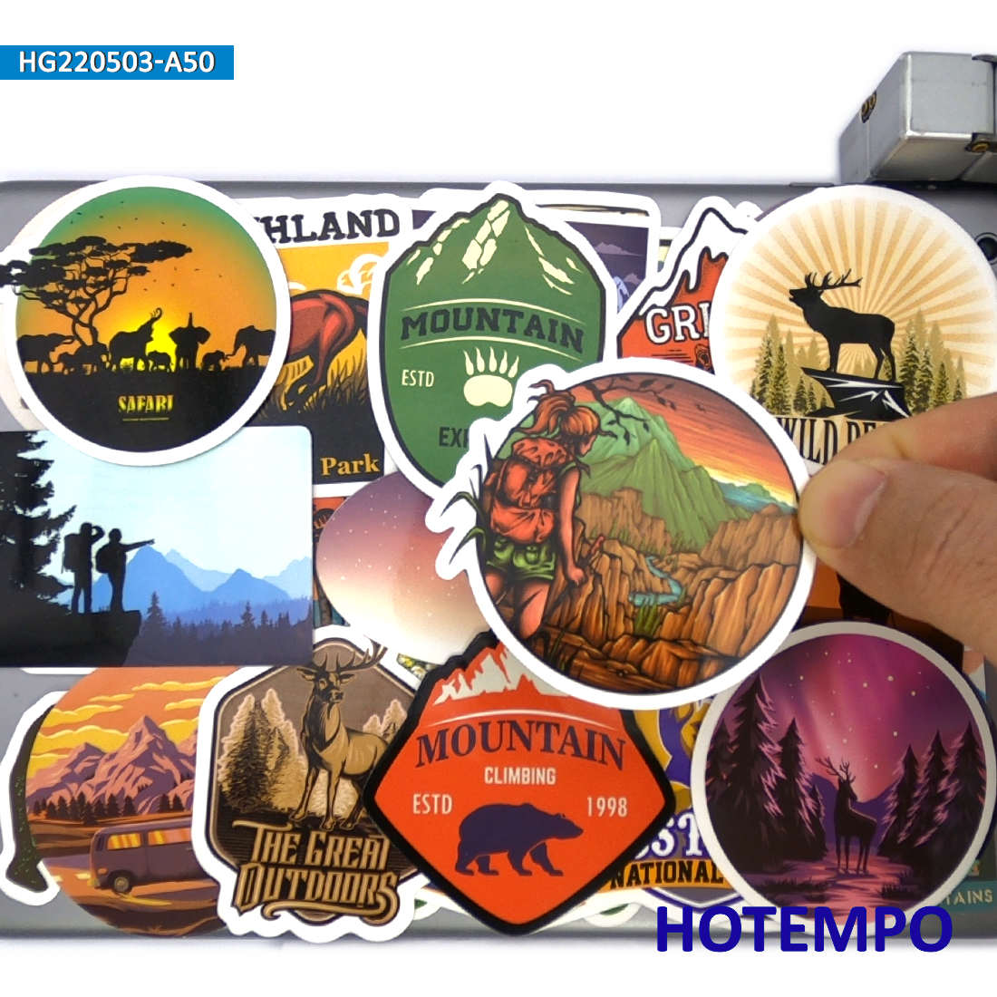World Travel Stickers Set, Cli - Outdoor Adventure World 评论和价格